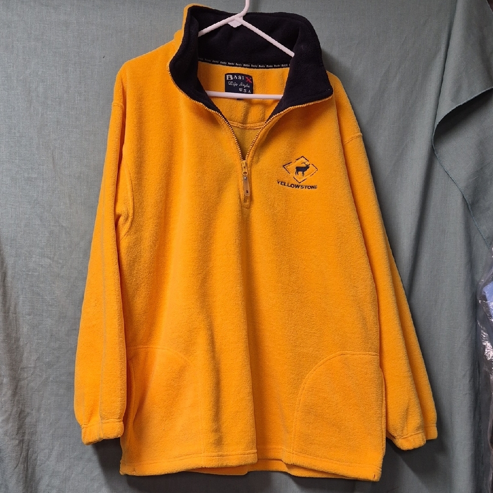 Mens Basi X Life Style Golden Fleece Pullover With A Half Zipper